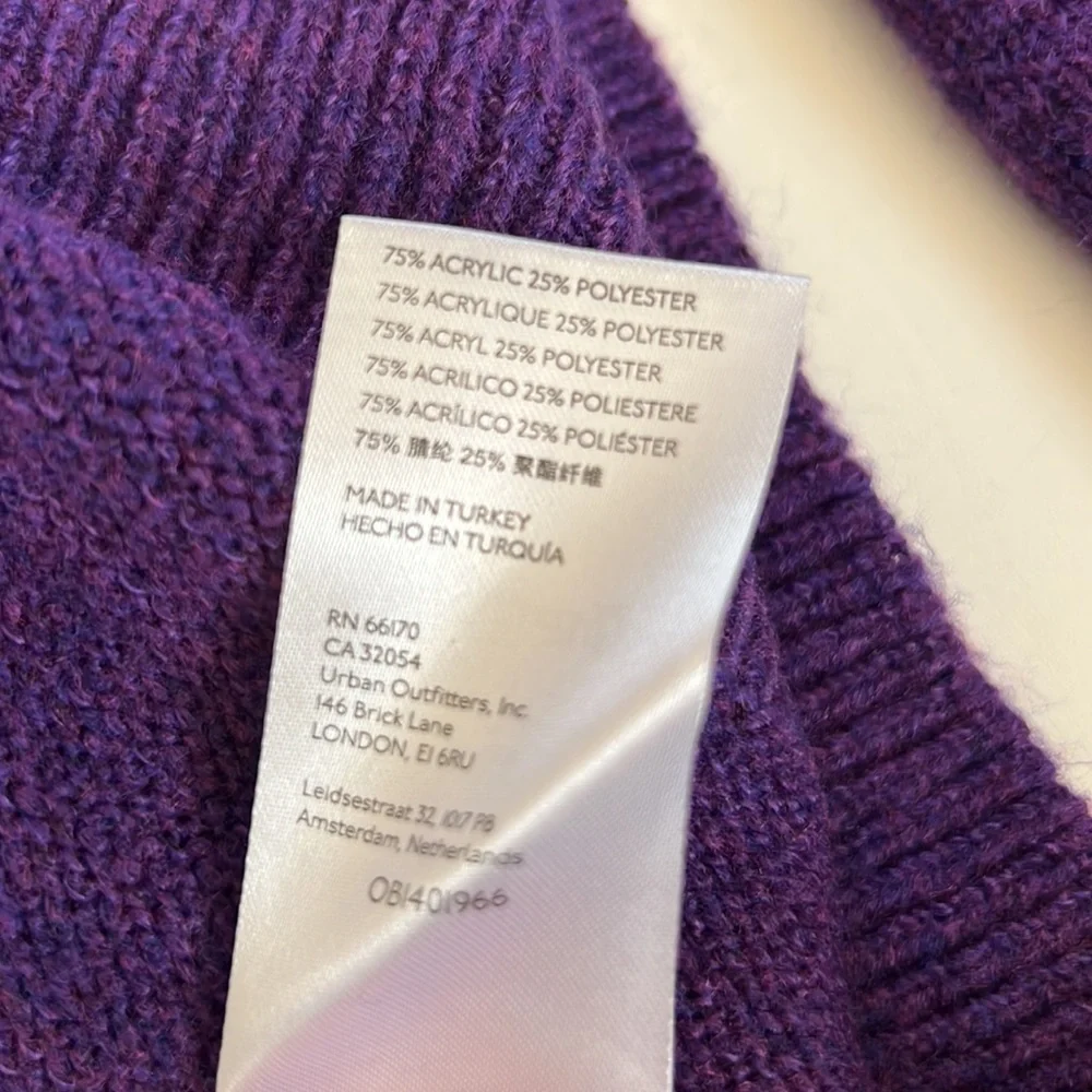 Anthropologie beautiful purple sweater! XL super soft - Picture 4 of 7